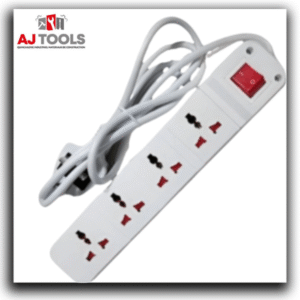 allonge industrielle ayka – modèle anglais/américain – 4 prises – cuivre – avec interrupteur