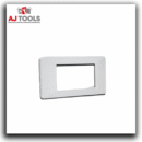 plaque de finition blanche – 3 modules – sanshe – réf. 834 000