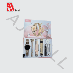 Modio ROSE-1 – Coffret Cadeau Montre Connectée de Luxe (3 Bracelets)