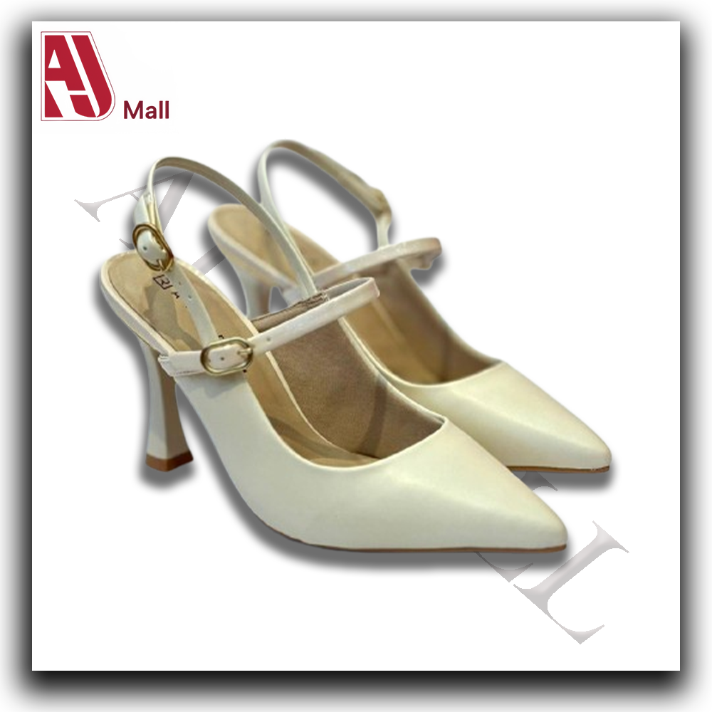 Escarpins slingback Ramarim – Beige crème – Bout pointu & talon fin(Beige crème)