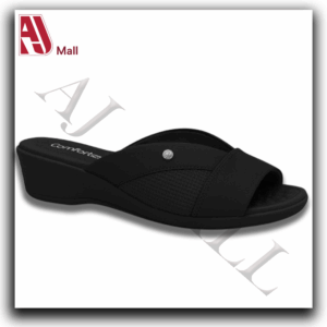 Mule confort Comfortflex – Noire à insert respirant et talon moyen(Noir)