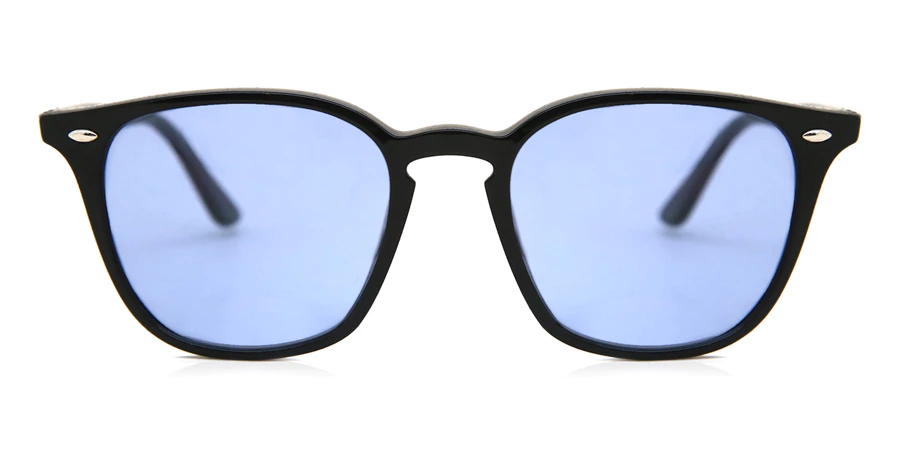 Lunettes de soleil Ray-Ban Wayfarer – Noir & Verres Bleus – Image 4