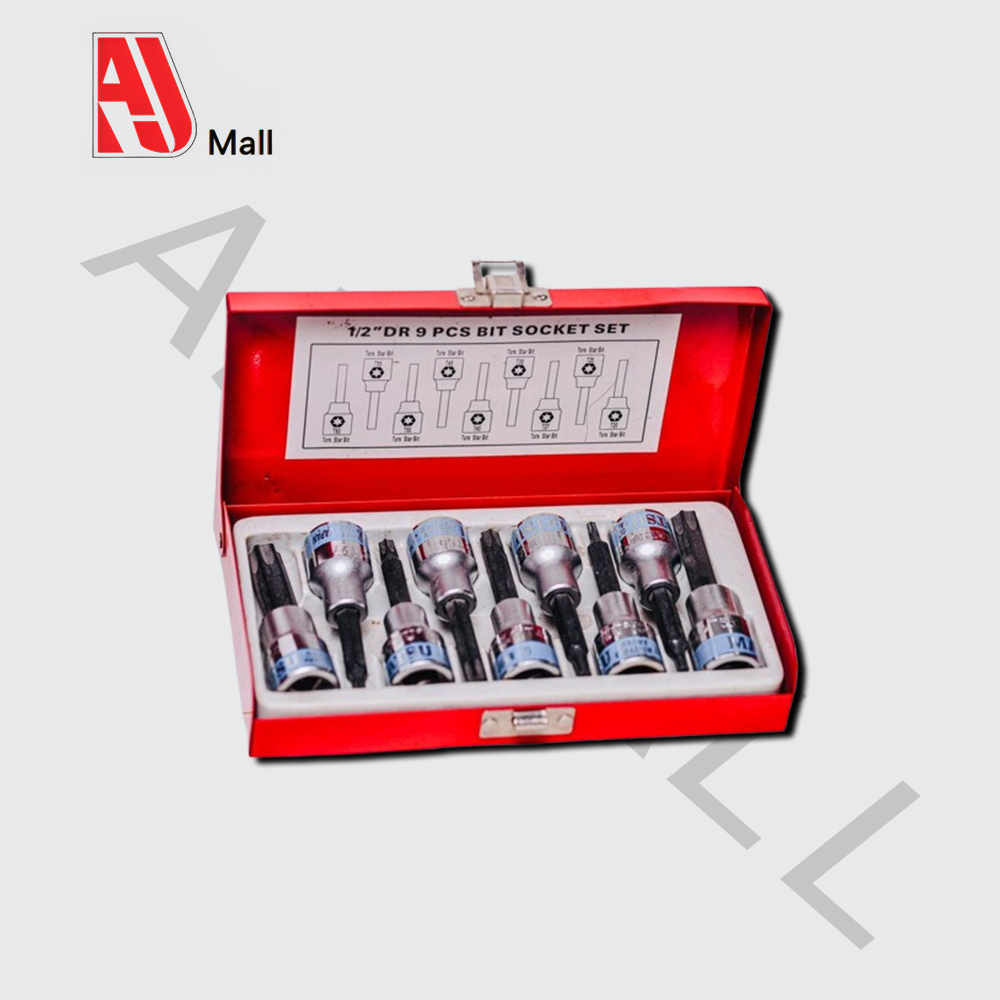 Jeu de 9 douilles hexagonales 1/2″