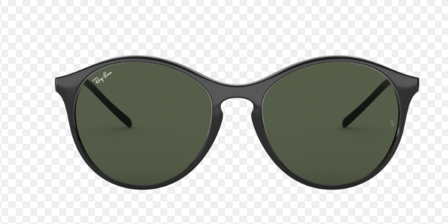 Lunettes de soleil Ray-Ban Erika – Noir & Verres Verts – Image 3