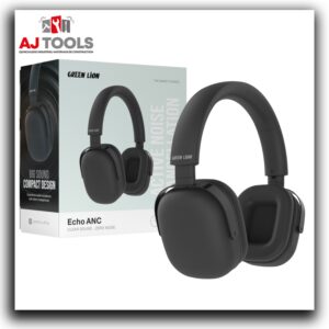 casque bluetooth green lion echo anc – noir – réduction active de bruit