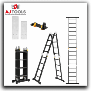 Échelle pliante multifonction en aluminium industrielle – 4x6 marches