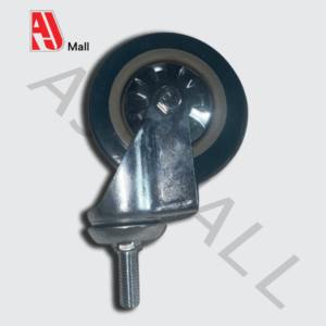 Roulette pivotante à vis grise – 2,5″ / 3″ / 4″