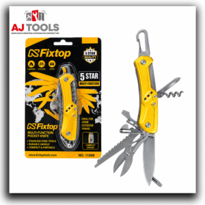 couteau multifonction pliant industriel fixtop – 15 en 1