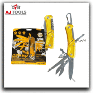 couteau multifonction pliant industriel fixtop – 15 en 1