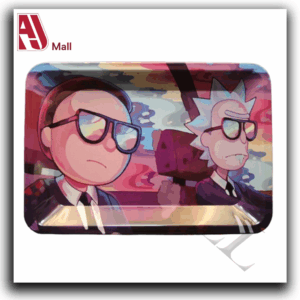 Plateau décoratif « Duo en voiture – style cartoon »