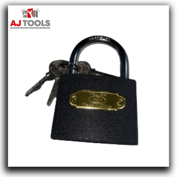 cadenas en acier peint gris – 75 mm avec 3 clés