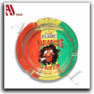 Cendrier en Verre Style Rasta – Motif Paradise