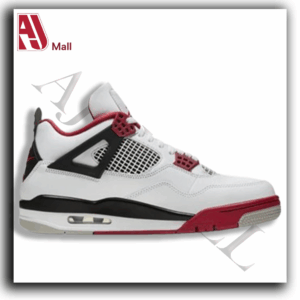 Nike Air Jordan 4 Retro "Fire Red" – Blanc, Noir & Rouge