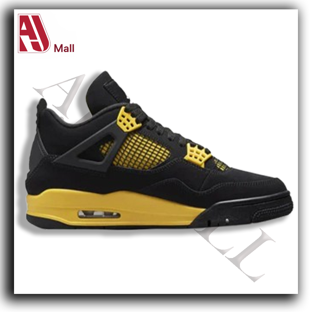 Baskets Jordan 4 Retro Thunder – Noir & Jaune