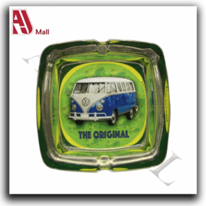 Cendrier en Verre « The Original » – Motif Combi Volkswagen Bleu
