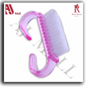 Brosse de Nettoyage pour Ongles Ruby Beauty – Poignée Ergonomique Rose