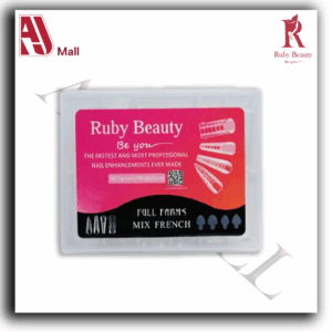 Formes de Sculpture d’Ongles Ruby Beauty – Set Mix French Complet (96 Tips + 48 Stickers)