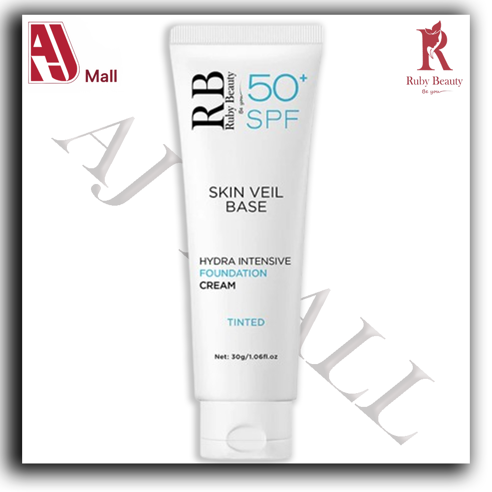 Crème Fond de Teint Hydratante SPF 50+ – Ruby Beauty Skin Veil Base – 30 g