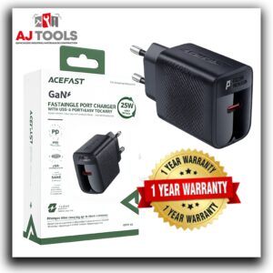 chargeur a104 pd 25w gan à port usb c unique (ue) – noir