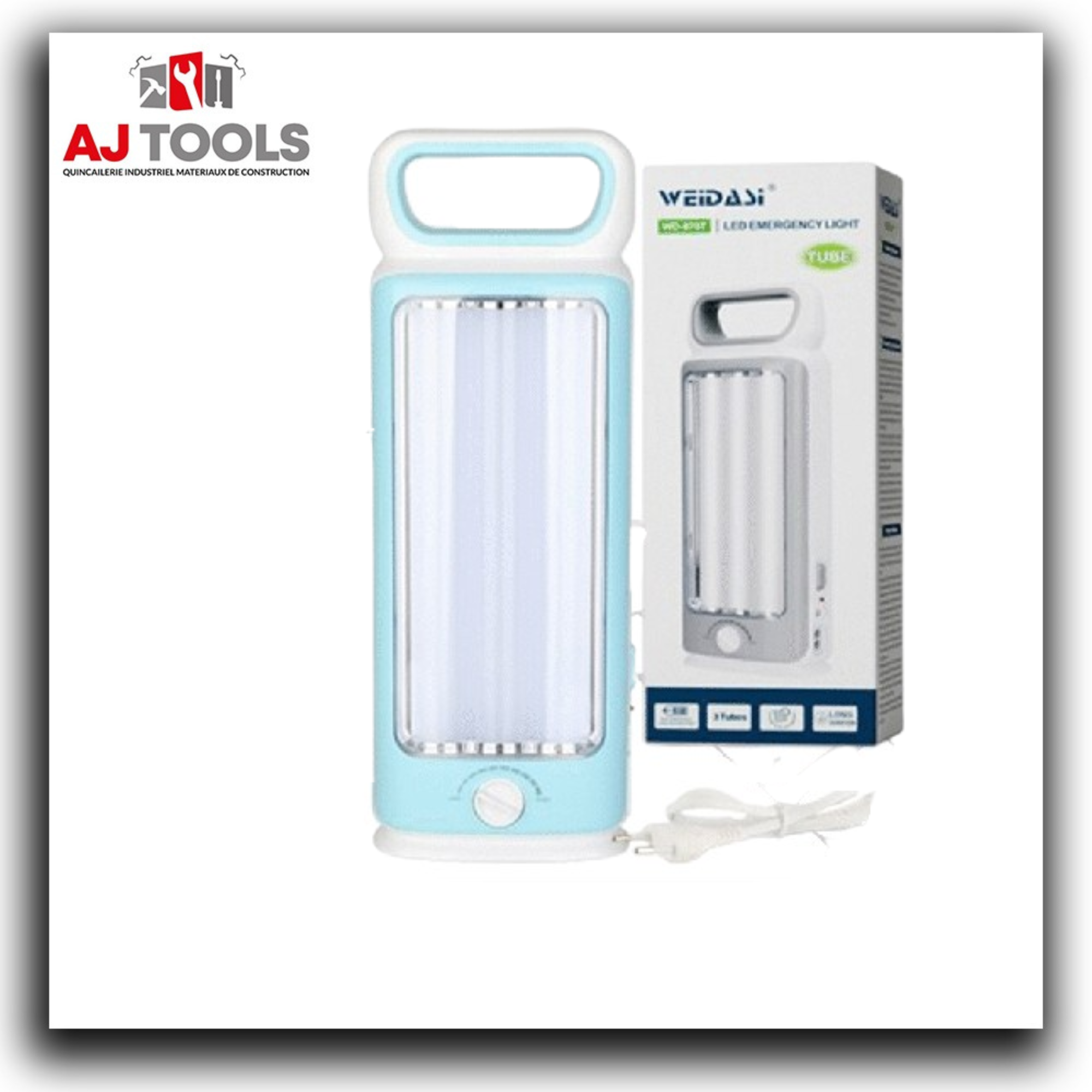 lampe d’urgence led rechargeable weidasi tube – Éclairage puissant et durable