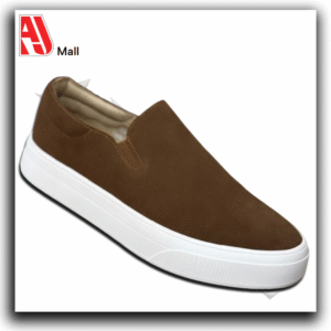 mocassins casual à enfiler classiques aj mall – noir avec semelle plateforme blanche