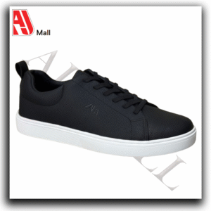 baskets basses minimalistes pour homme – noires avec semelle blanche (copie)