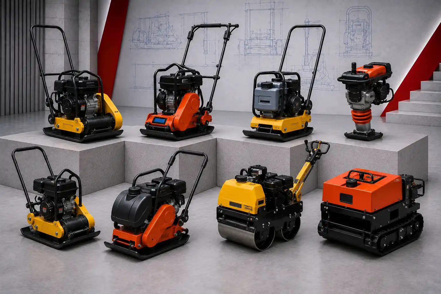 6 plaques vibrantes & compacteurs